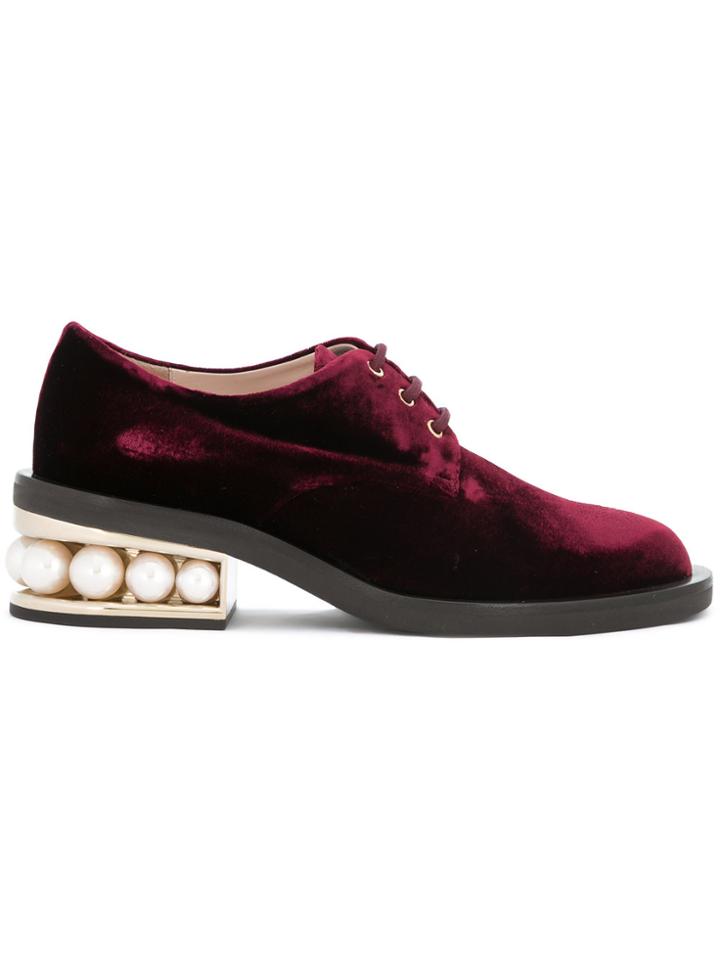 Nicholas Kirkwood Casati Pearl Derby Shoes - Red