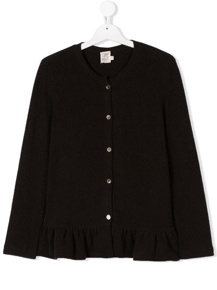 Caffe' D'orzo Peplum Button Shirt - Brown