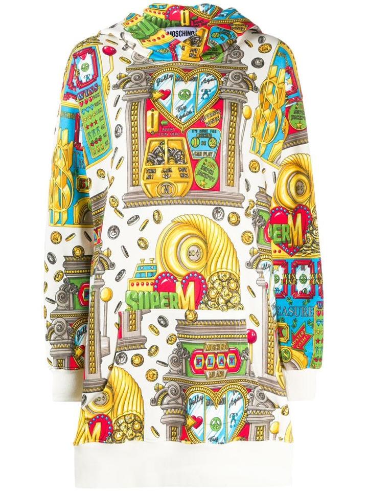 Moschino Casino-print Jumper Dress - White