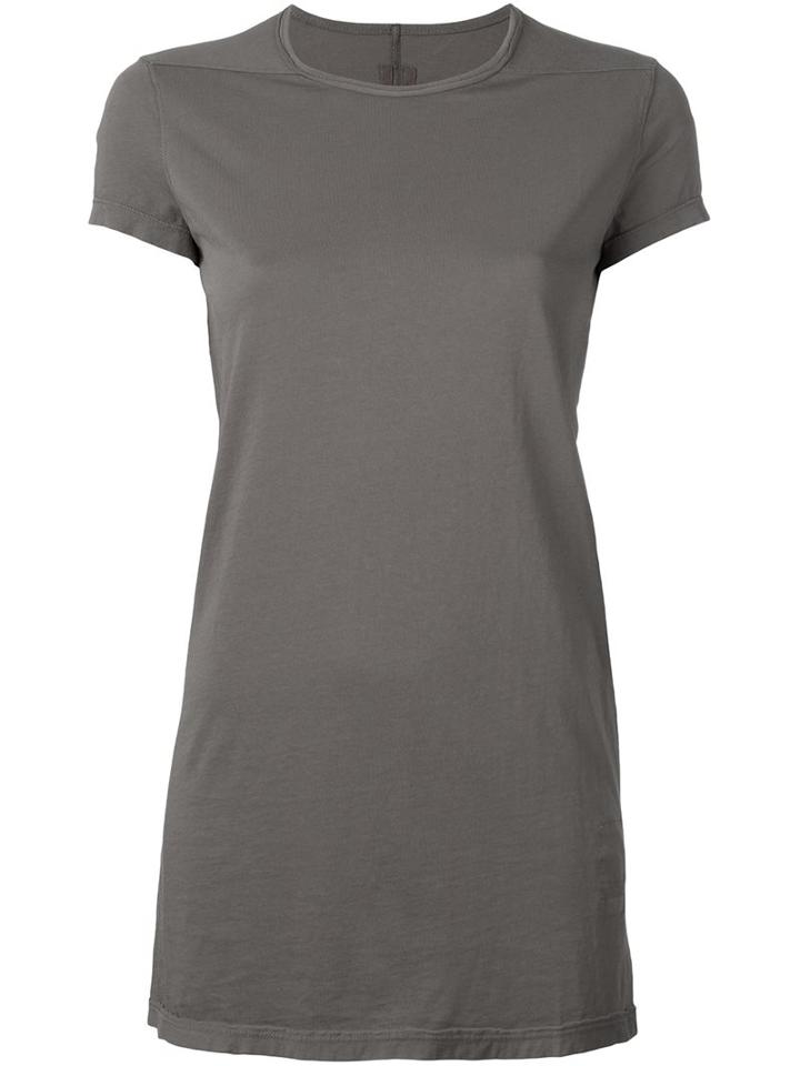 Rick Owens Drkshdw Long T-shirt, Women's, Size: Large, Grey, Cotton