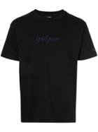 Yohji Yamamoto Embroidered Signature T-shirt - Black