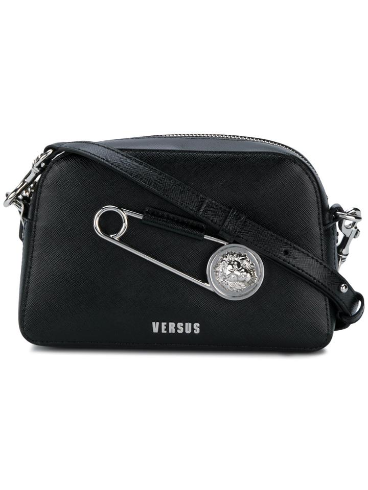 Versus Oversized Pin Crossbody Bag - Black