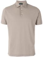 Zanone Classic Polo Shirt, Men's, Size: 48, Nude/neutrals, Cotton