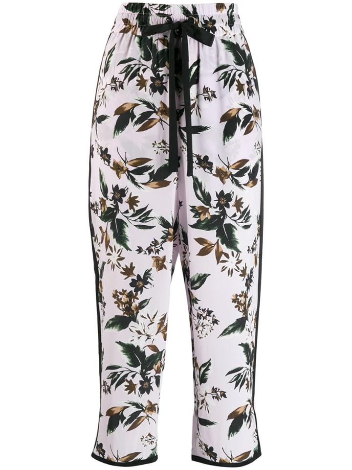 Diane Von Furstenberg Floral Cropped Trousers - Pink
