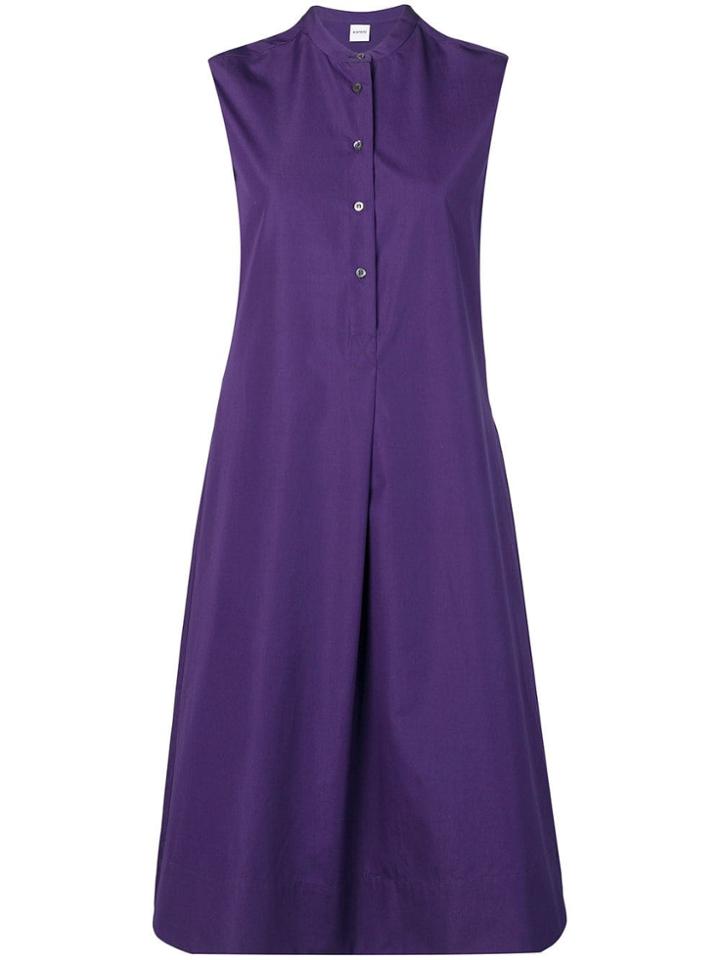 Aspesi Flared Shirt Dress - Purple