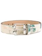 Alexander Mcqueen - Printed Belt - Men - Leather - 100, Nude/neutrals, Leather