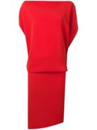 Poiret Draped Top Dress - Red