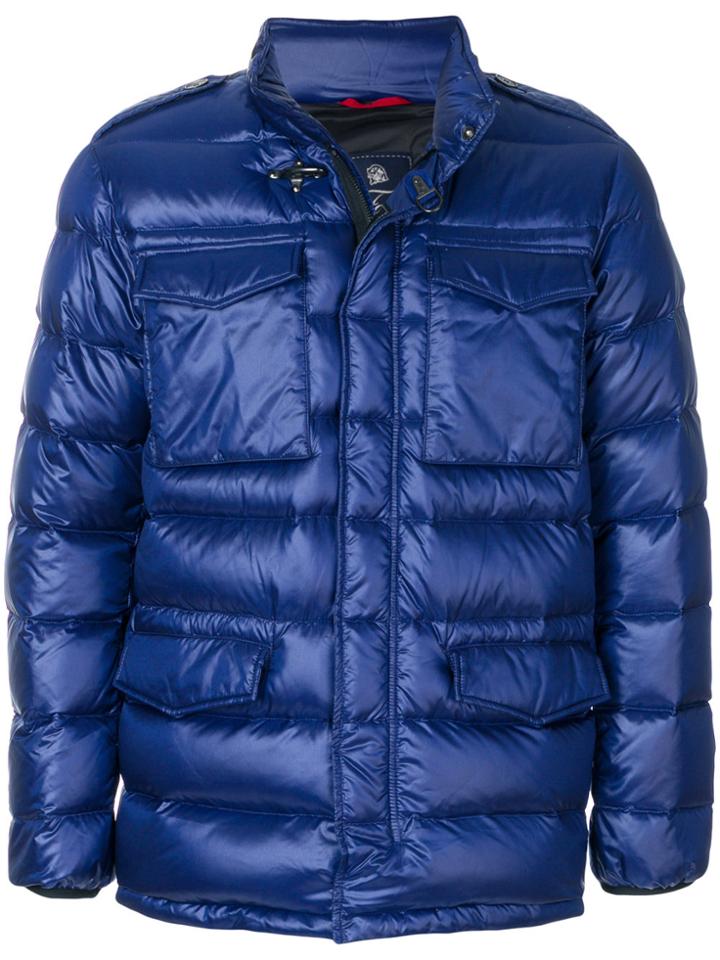 Fay Chest Pocket Padded Jacket - Blue