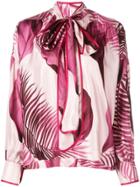 F.r.s For Restless Sleepers Printed Pussy Bow Blouse - Pink