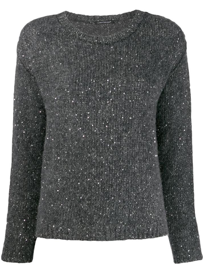 Luisa Cerano Side Slit Jumper - Grey