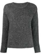 Luisa Cerano Side Slit Jumper - Grey
