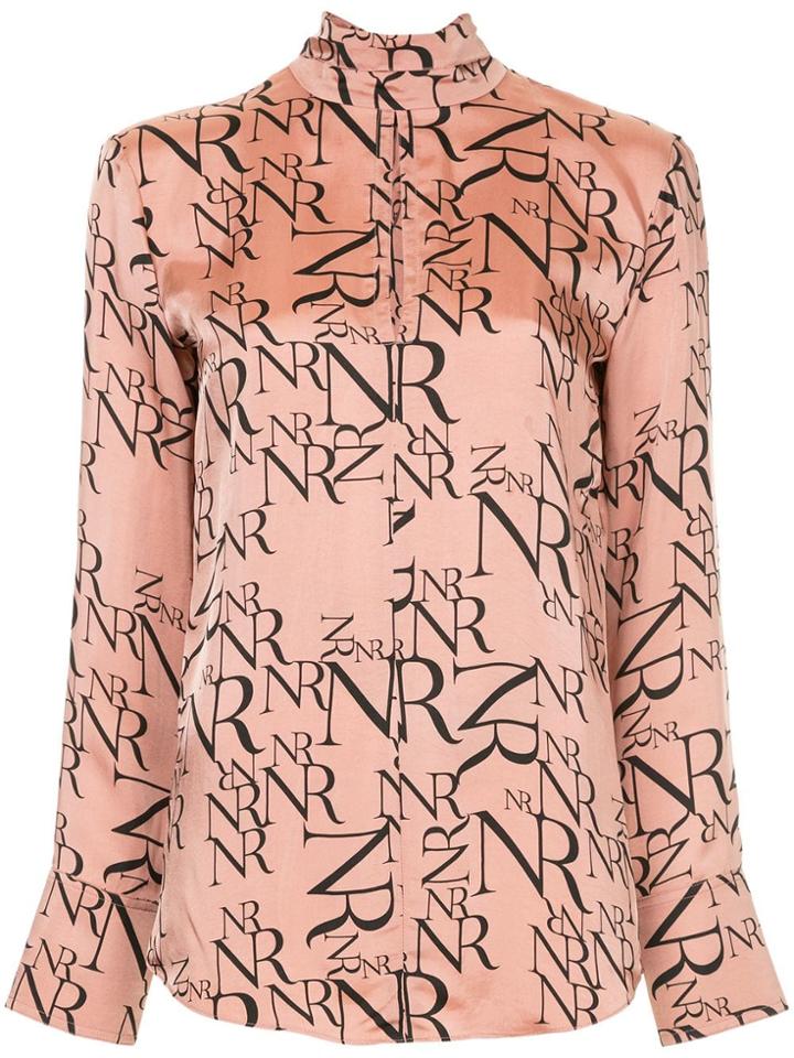 Nina Ricci Logo Print Blouse - Pink