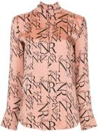 Nina Ricci Logo Print Blouse - Pink