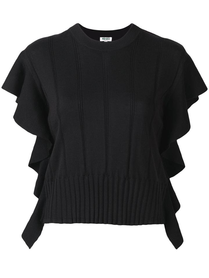 Kenzo Ribbed Black Top