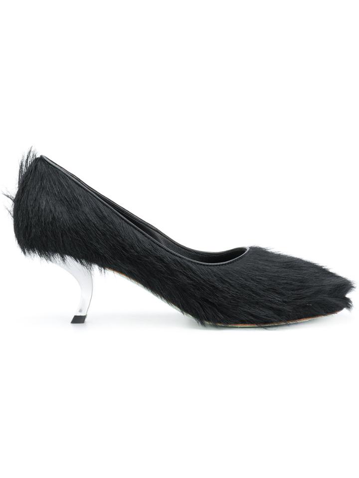 Marni Hair Embellished Pumps - Black