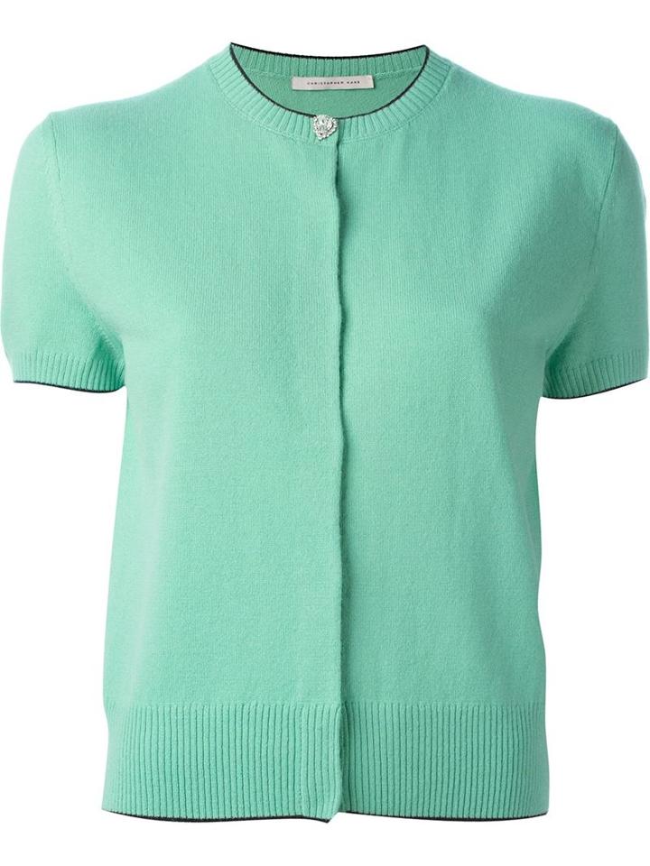 Christopher Kane Heart Brooch Cardigan