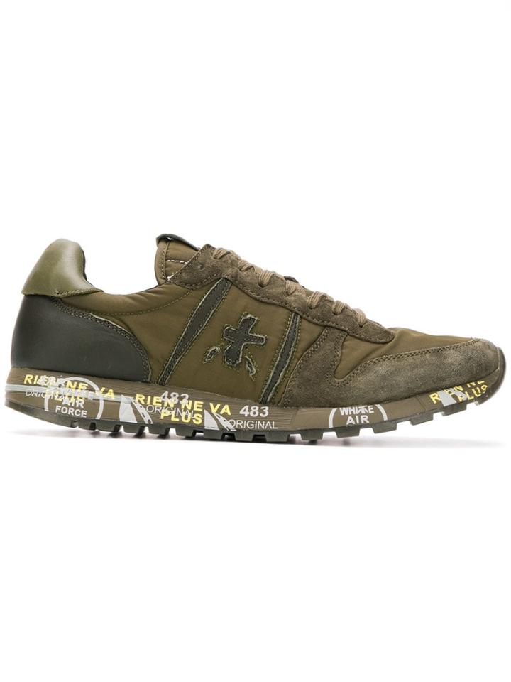 White Premiata Eric Sneakers - Green