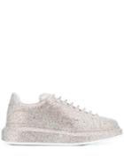 Alexander Mcqueen Glitter Embellished Chunky Sneakers - Silver