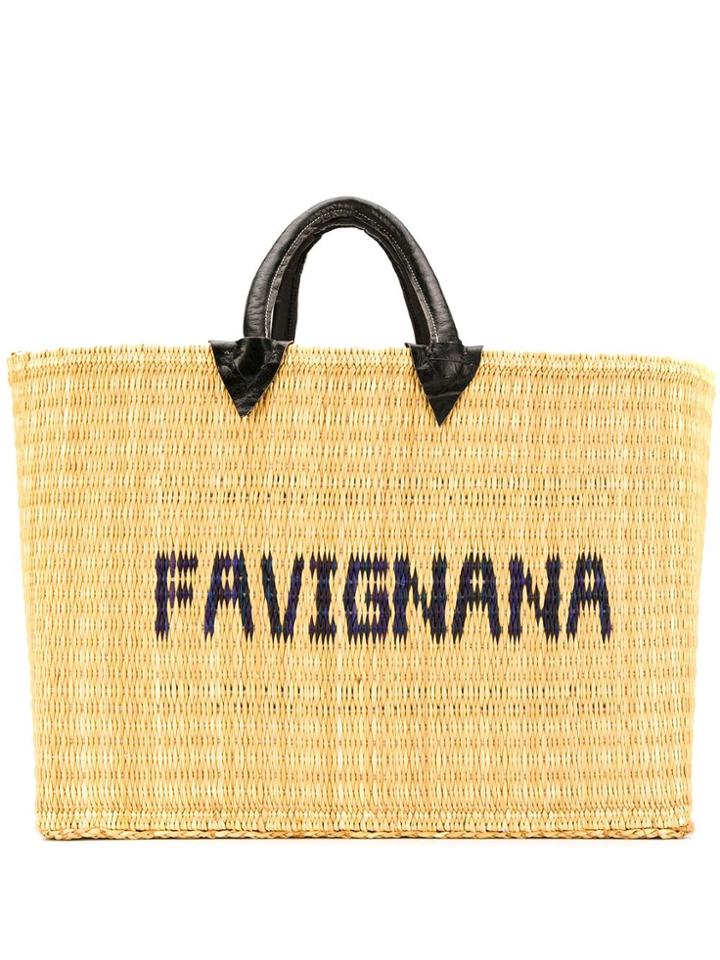 Folkloore Tunisian Favignana Tote Bag - Brown