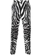 Dolce & Gabbana Zebra Print Trousers - Black