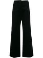 Ps Paul Smith Corduroy Wide-leg Trousers - Black