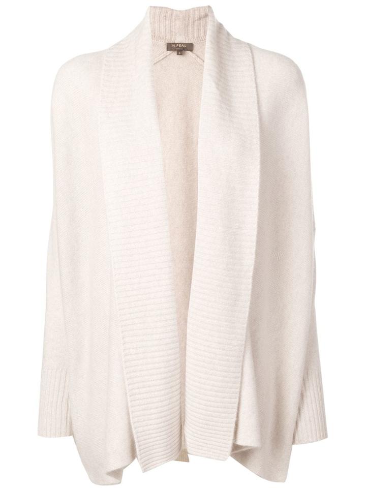 N.peal Shawl Collar Cardigan - Neutrals