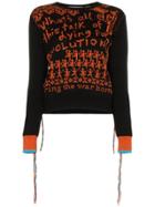 Rudi Gernreich Revolution Graphic Print Knitted Jumper - Black