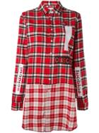 Sold Out Frvr Plaid Shirt Dress, Women's, Size: Medium, Red, Cotton/polyester/other Fibers