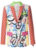 Moschino Floral Pattern Blazer, Men's, Size: 48, Polyester/cotton