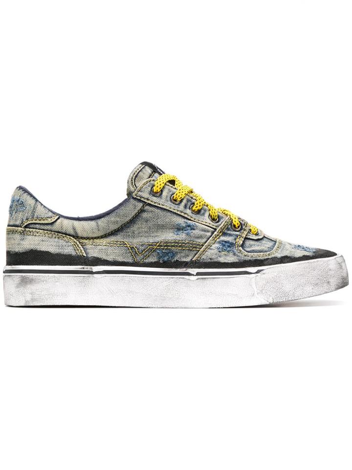 Diesel S-flip Low Denim Sneakers - Blue