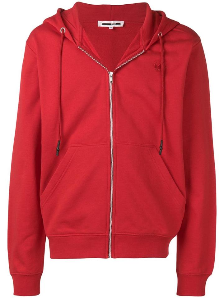 Mcq Alexander Mcqueen Front Zip Hoodie - Red