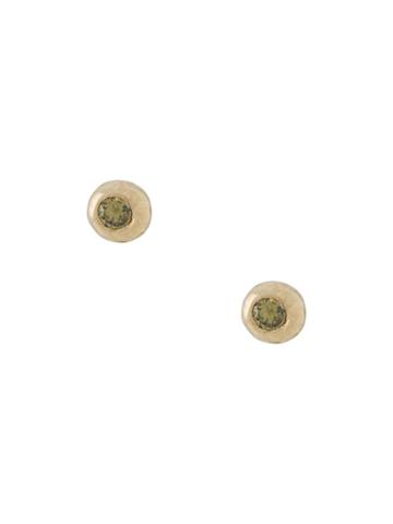 Ellis Mhairi Cameron 14kt Yellow Gold Lii Mini Green Diamond Studs