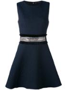 Amen - Flared Mini Dress - Women - Polyester/viscose/polyamide/glass - 40, Blue, Polyester/viscose/polyamide/glass