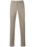 Z Zegna Slim-fit Chinos, Men's, Size: 52, Grey, Cotton/spandex/elastane