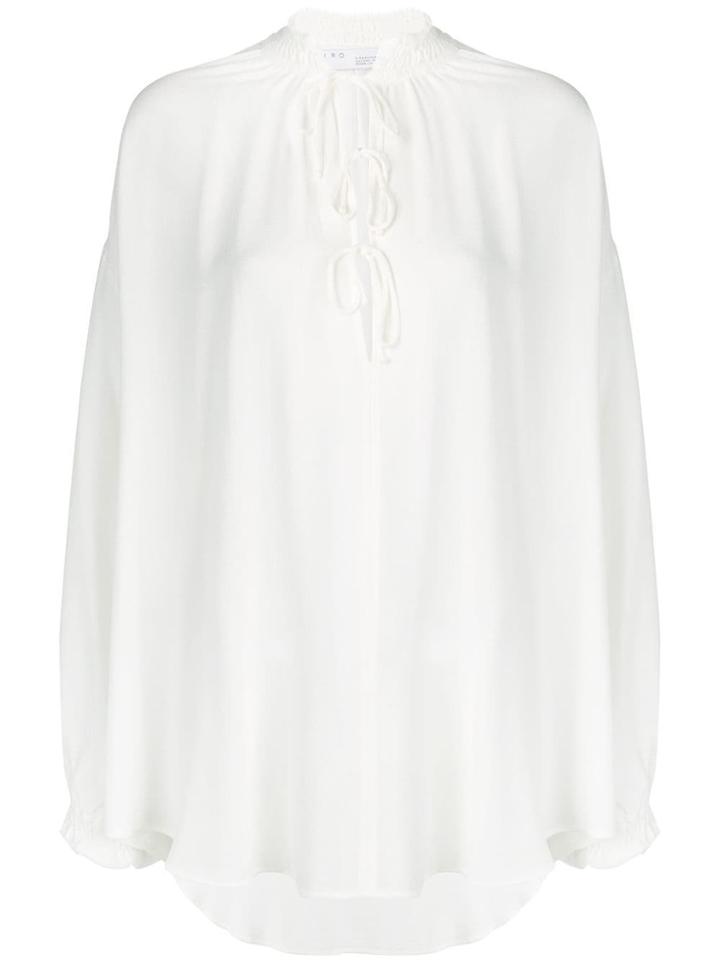Iro Drawstring Loose Top - White