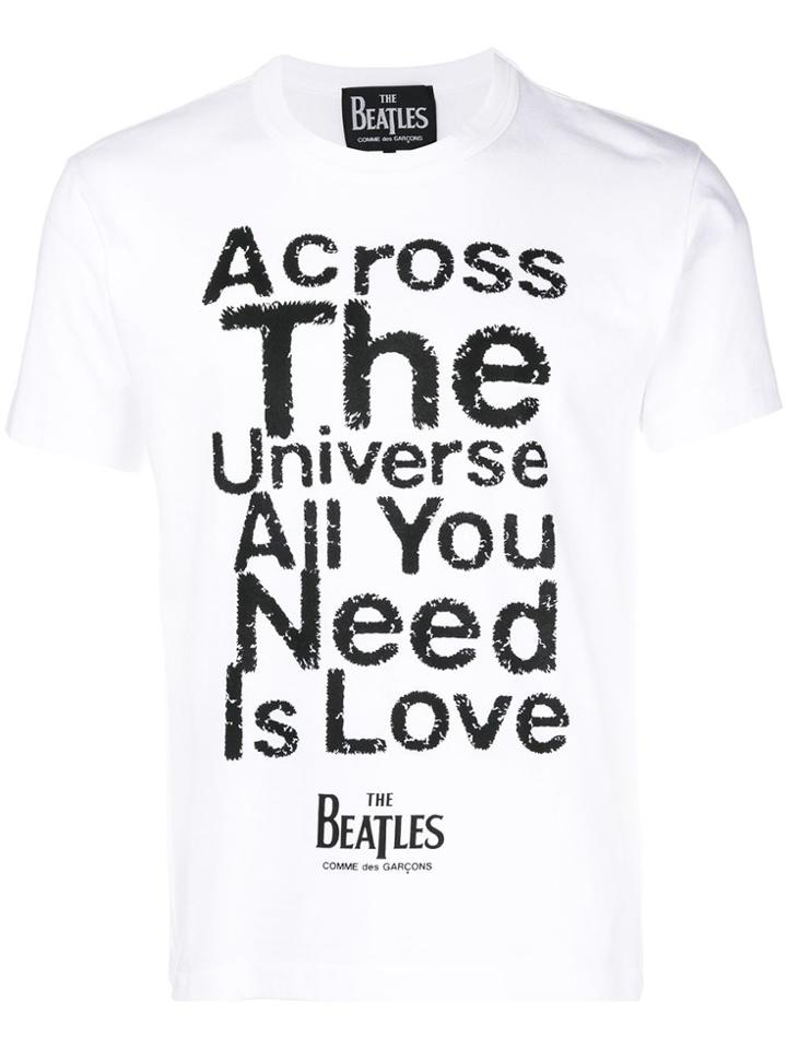The Beatles X Comme Des Garçons Lyrics Printed T-shirt - White