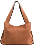 The Row Fringe Trim Tote, Women's, Brown, Suede