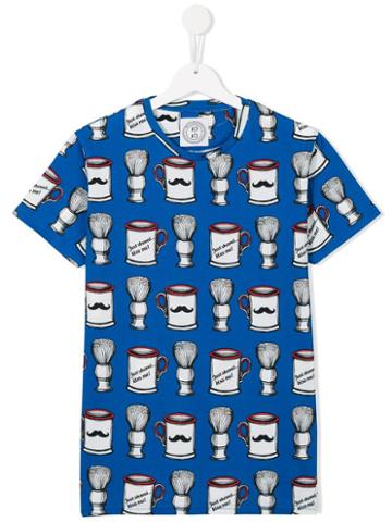 10x10 An Italian Theory Kids Shave Print T-shirt, Boy's, Size: 14 Yrs, Blue
