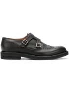 Eleventy Buckled Monk Shoes - Brown