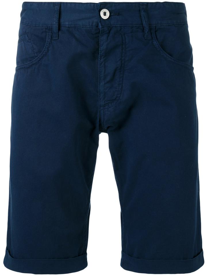 Armani Jeans - Classic Chino Shorts - Men - Cotton - 46, Blue, Cotton