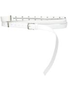 Les Hommes Polished Belt - White