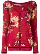 Twin-set Rose Knit Cardigan - Red