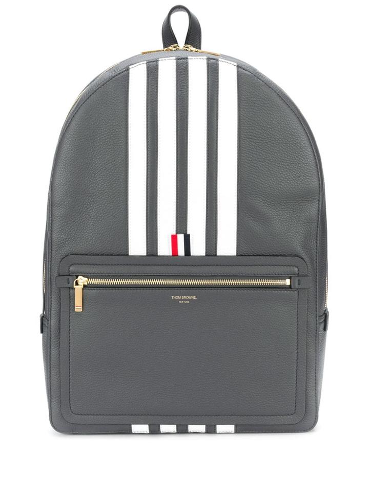 Thom Browne Striped Backpack - Grey