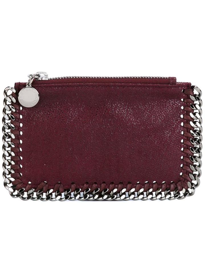 Stella Mccartney 'falabella' Coin Pouch, Women's, Pink/purple, Metal/polyester