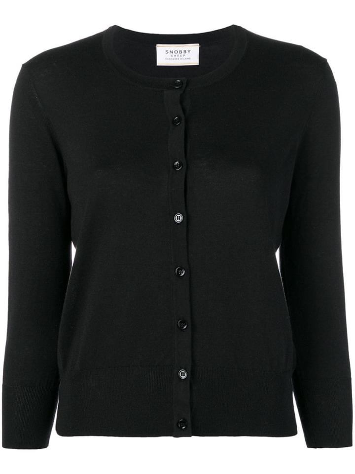 Snobby Sheep Fine-knit Cardigan - Black