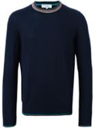 Salvatore Ferragamo Contrast Crew Neck Jumper