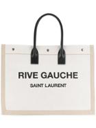Saint Laurent Noe Rive Gauche Tote Bag - Nude & Neutrals