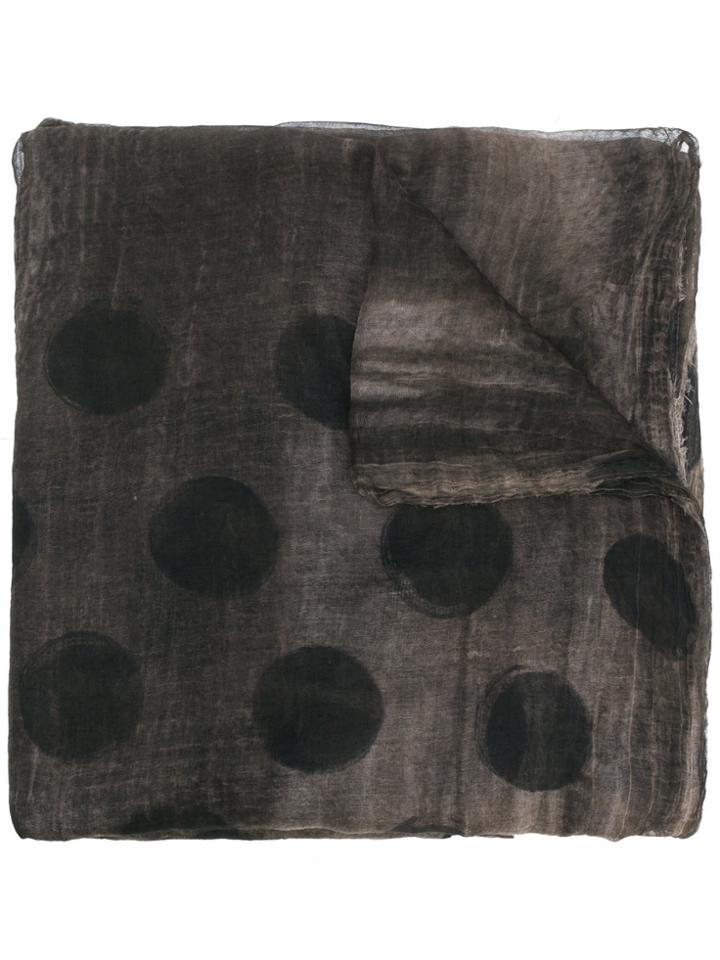 Uma Wang Polka Dot Scarf - Brown