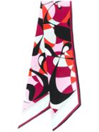 Emilio Pucci Alex Print Slim Silk Scarf - Red
