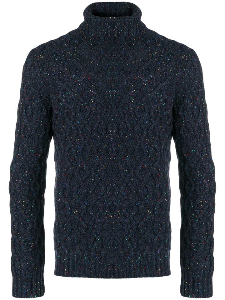 La Fileria For D'aniello Roll Neck Jumper - Blue
